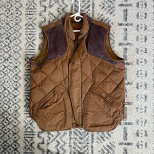 Eddie Bauer 1936 Skyliner Hunting Model Expedition Cloth Leather Vest - XL